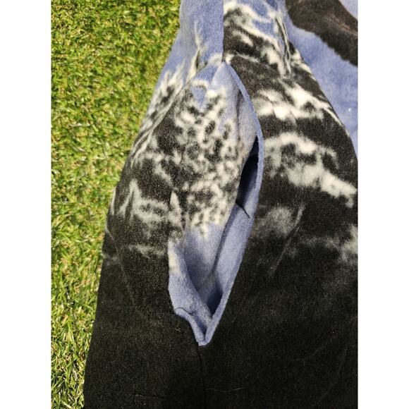 Trail Crest Vest Mens Medium Blue Bald Eagle Trees Fleece Sherpa Lined Nature - Picture 3 of 7